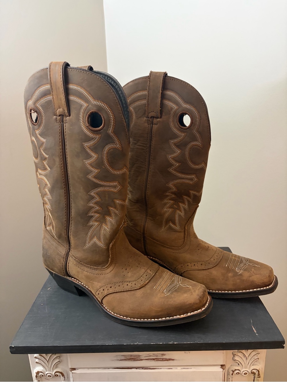 Brown Leather Western Cowboy Boots